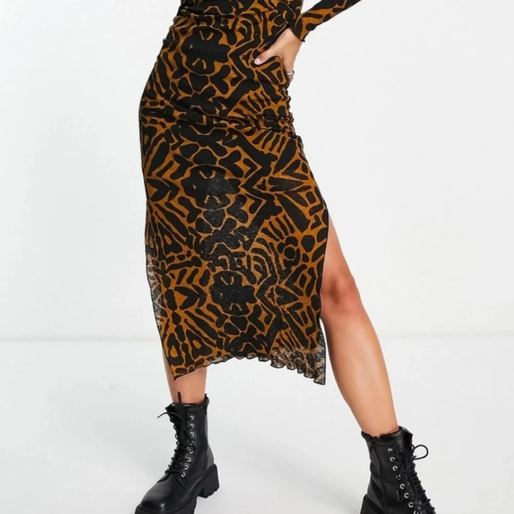 Topshop Twist Front Bold Animal Print Maxi Dress size 10 Tall - Picture 10 of 11